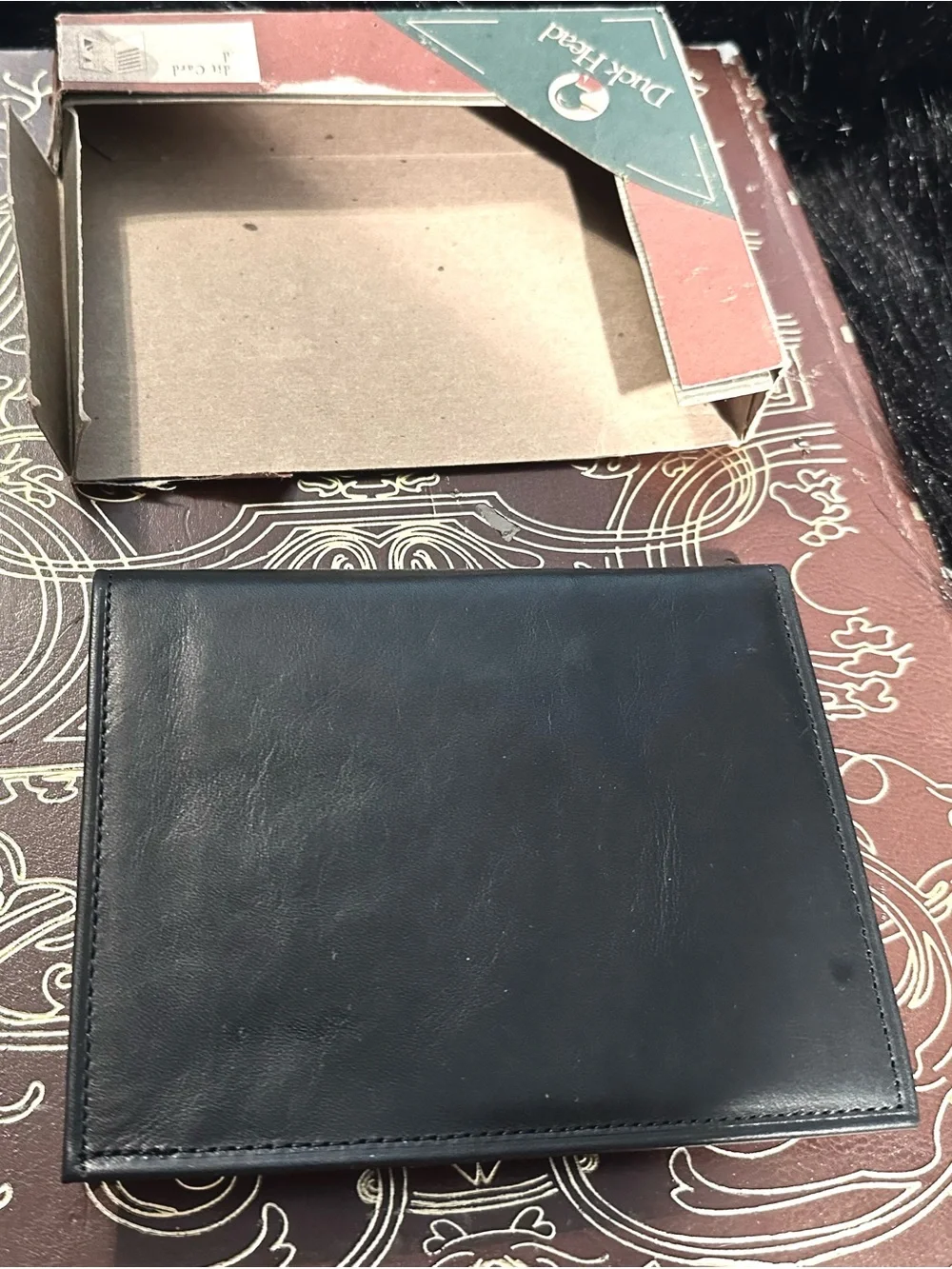 Duck Head Black Leather Bifold Wallet